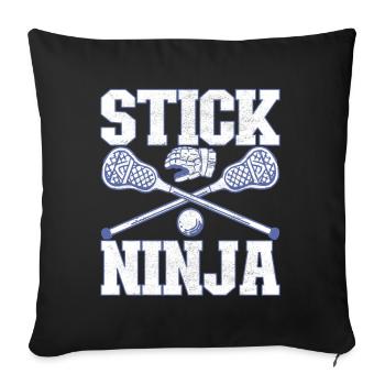 Lacrosse Lacrosse Players - Sofa pillow with filling 45cm x 45cm - black - Front