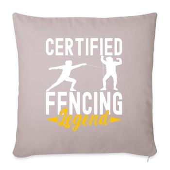 Fechten Fechtsport - Sofakissen mit Füllung 45 x 45 cm - helles Taupe - Vorne