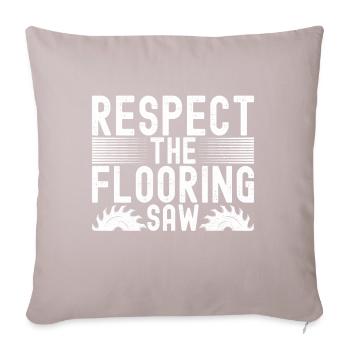 Carrelage Couche de sol - Coussin et housse de 45 x 45 cm - taupe clair - Devant