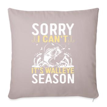 Walleye Fishing Angler - Sofa pillow with filling 45cm x 45cm - light taupe - Front