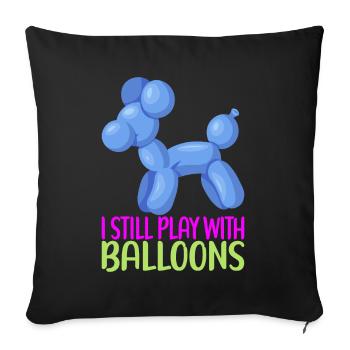 Ballontier Balloon Twisting - Sofakissen mit Füllung 45 x 45 cm - Schwarz - Vorne