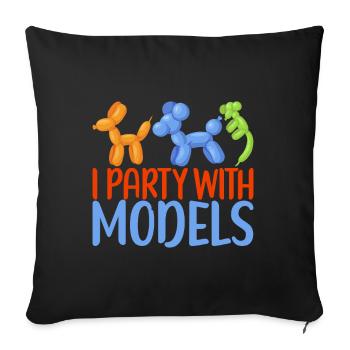 Ballontier Balloon Twisting - Sofakissen mit Füllung 45 x 45 cm - Schwarz - Vorne