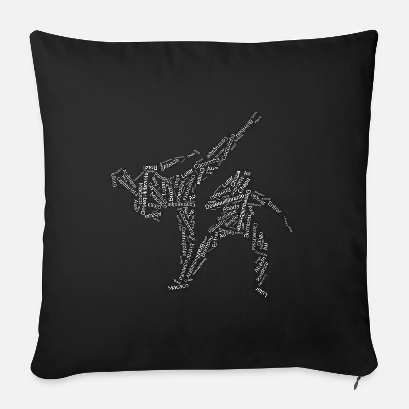 Capoeira Capoeirista - Sofakissen mit Füllung 45 x 45 cm - Schwarz