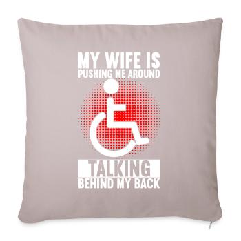 Wheelchair users Wheelchair - Sofa pillow with filling 45cm x 45cm - light taupe - Front