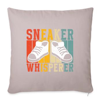 Sneakerhead Collectionneur de baskets - Coussin et housse de 45 x 45 cm - taupe clair - Devant