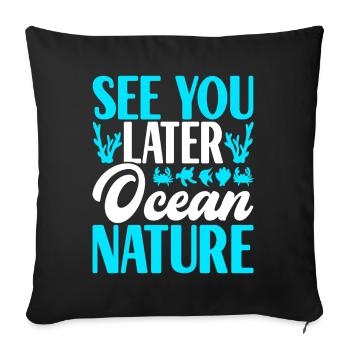 Marine Biology Marine Biologist - Sofa pillow with filling 45cm x 45cm - black - Front