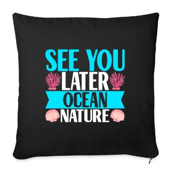 Marine Biology Marine Biologist - Sofa pillow with filling 45cm x 45cm - black - Front