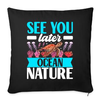 Marine Biology Marine Biologist - Sofa pillow with filling 45cm x 45cm - black - Front