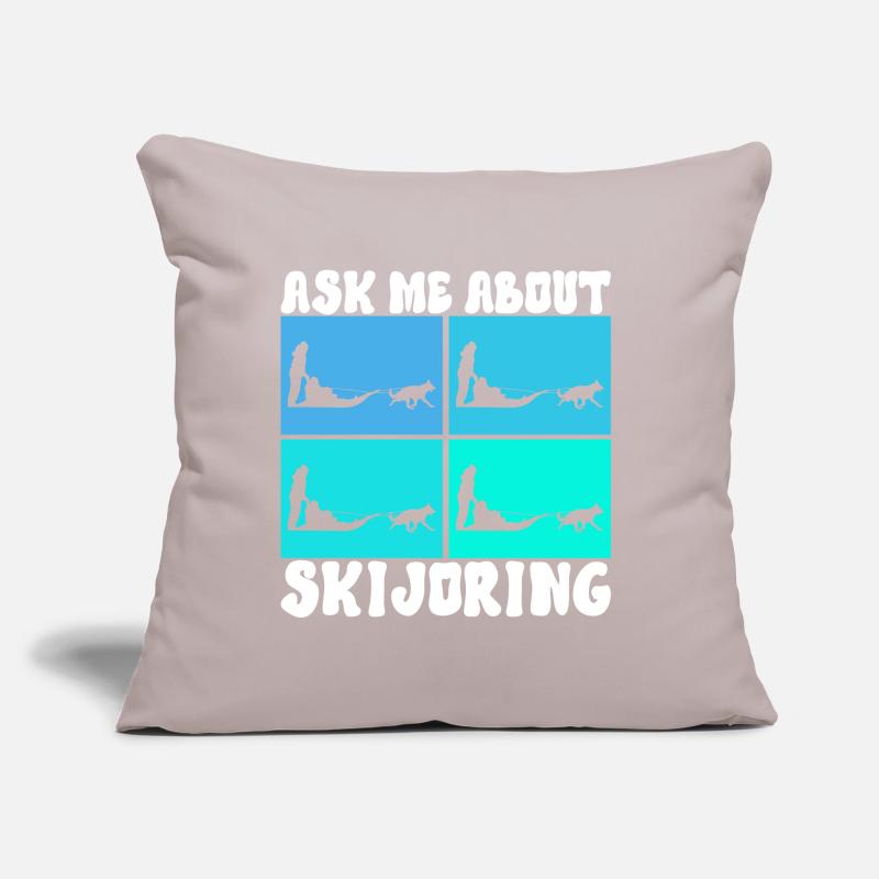 Sledding Sled dogs Sofa pillow with filling 45cm x 45cm