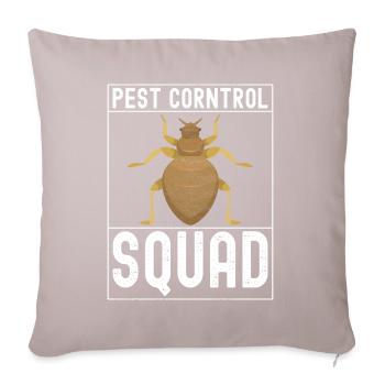 Schädlingsbekämpfung Kammerjäger - Sofakissen mit Füllung 45 x 45 cm - helles Taupe - Vorne