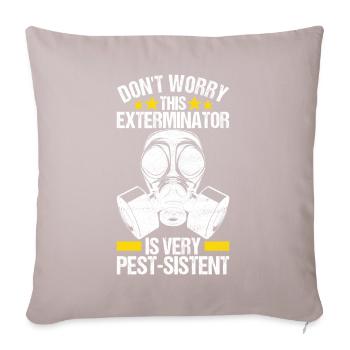 Pest Control Exterminator - Sofa pillow with filling 45cm x 45cm - light taupe - Front