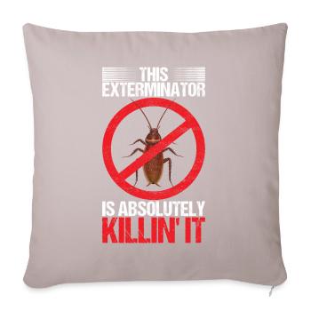 Pest Control Exterminator - Sofa pillow with filling 45cm x 45cm - light taupe - Front