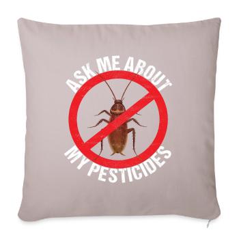 Pest Control Exterminators - Sofa pillow with filling 45cm x 45cm - light taupe - Front