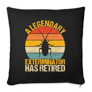 Pest Control Exterminator - Sofa pillow with filling 45cm x 45cm - black - Front