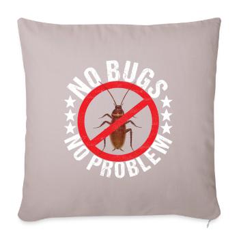 Pest Control Exterminators - Sofa pillow with filling 45cm x 45cm - light taupe - Front
