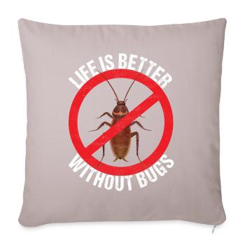 Pest Control Exterminators - Sofa pillow with filling 45cm x 45cm - light taupe - Front