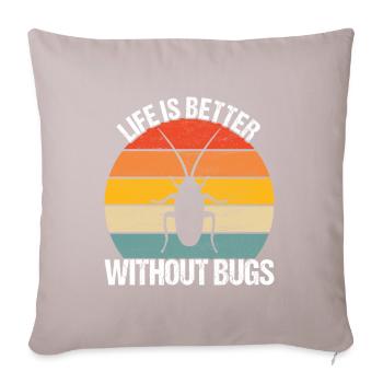 Pest Control Exterminators - Sofa pillow with filling 45cm x 45cm - light taupe - Front