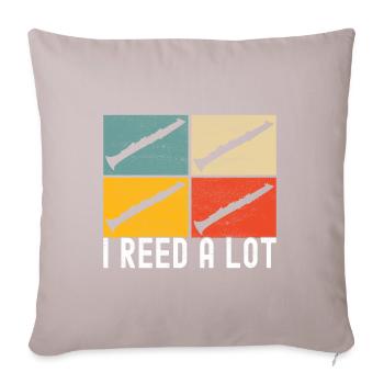 Clarinet Wind Instrument Clarinet player - Sofa pillow with filling 45cm x 45cm - light taupe - Front
