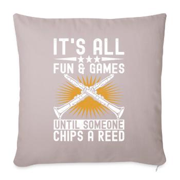 Clarinet Wind Instrument Clarinet player - Sofa pillow with filling 45cm x 45cm - light taupe - Front