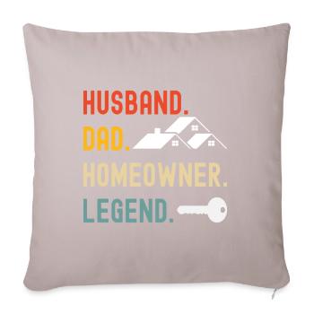 Pendaison de crémaillère des propriétaires - Coussin et housse de 45 x 45 cm - taupe clair - Devant