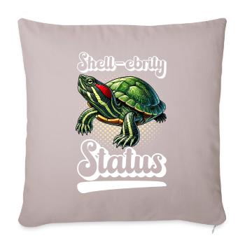 Turtle Red-eared Turtle - Sofa pillow with filling 45cm x 45cm - light taupe - Front