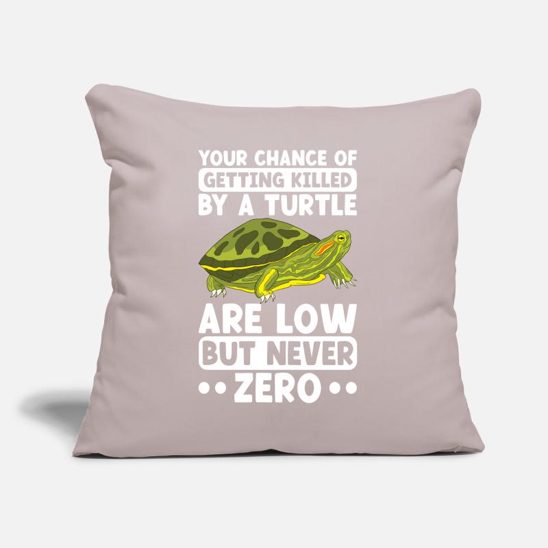Turtle Red-eared Turtle Sofa pillow with filling 45cm x 45cm