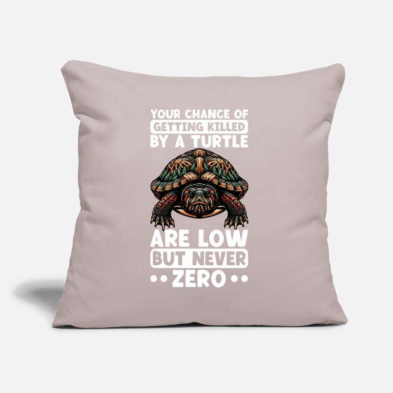 Turtle Red-eared Turtle Sofa pillow with filling 45cm x 45cm
