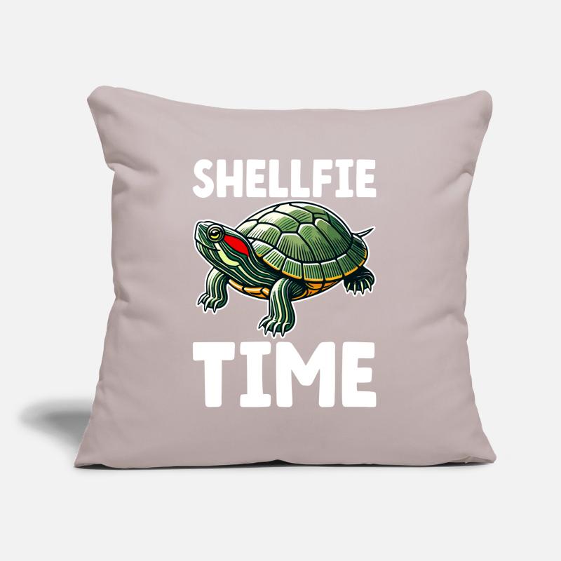 Turtle Red-eared Turtle Sofa pillow with filling 45cm x 45cm