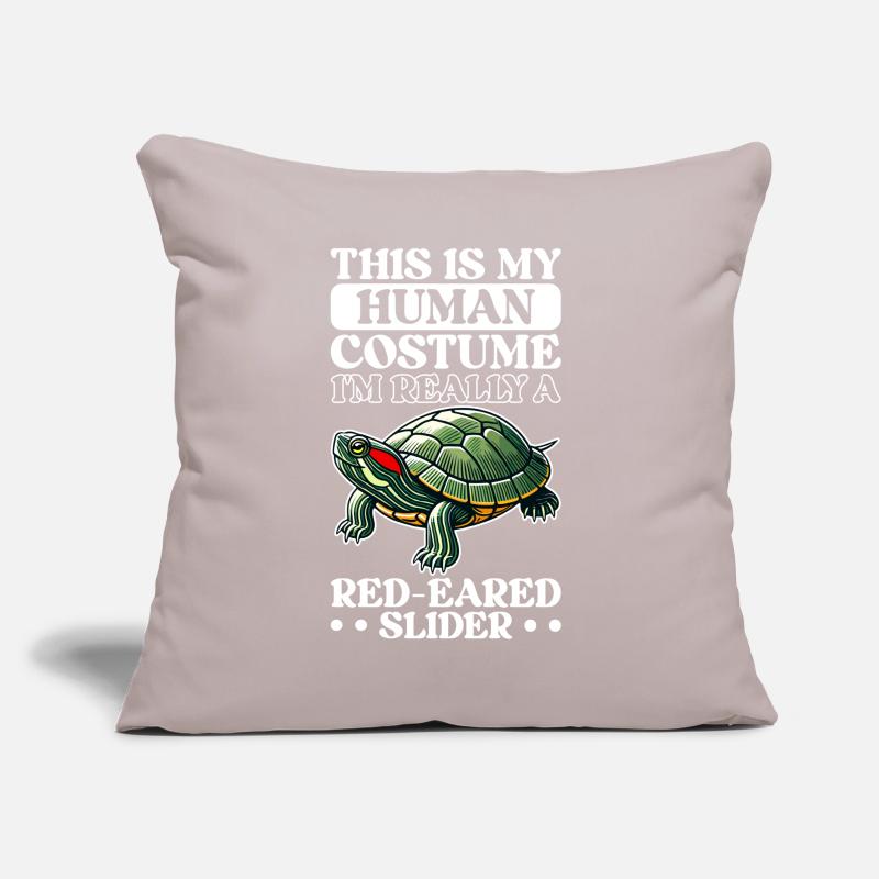 Turtle Red-eared Turtle Sofa pillow with filling 45cm x 45cm
