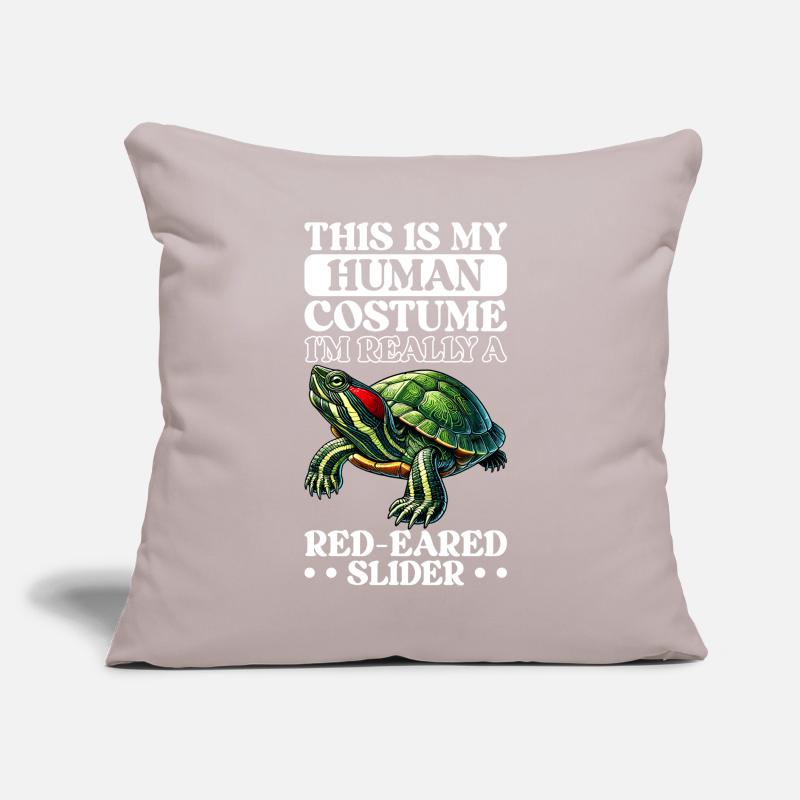 Turtle Red-eared Turtle Sofa pillow with filling 45cm x 45cm