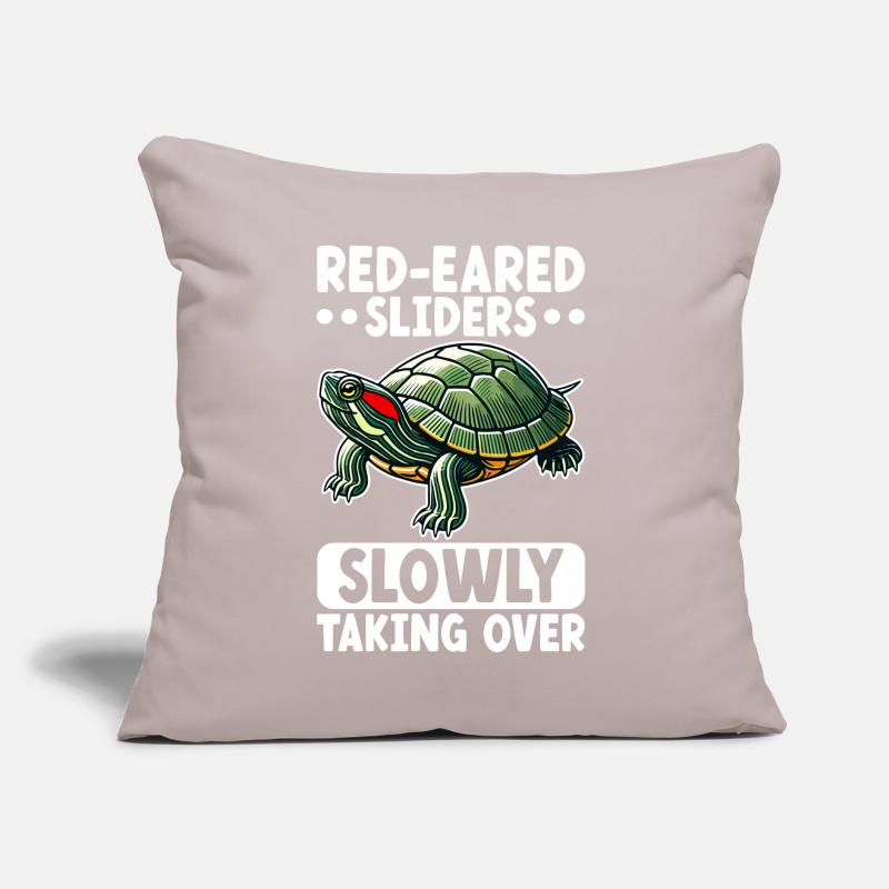 Turtle Red-eared Turtle Sofa pillow with filling 45cm x 45cm