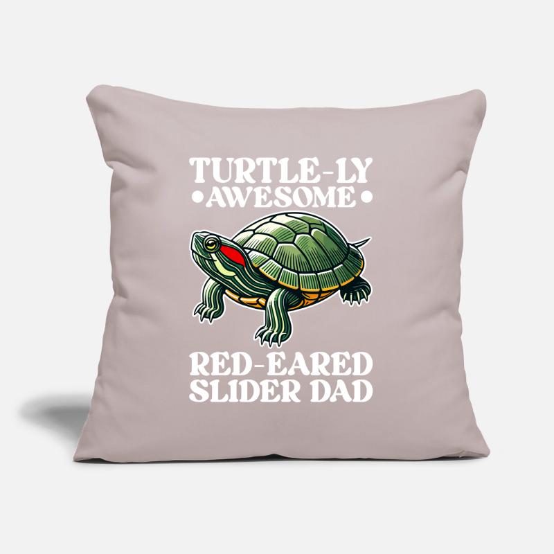 Turtle Red-eared Turtle Sofa pillow with filling 45cm x 45cm
