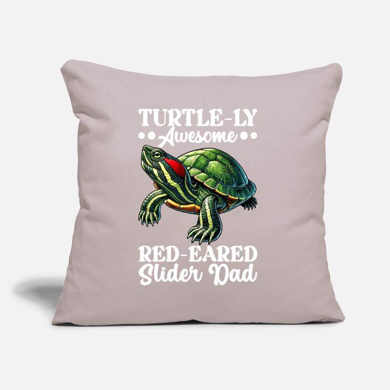 Turtle Red-eared Turtle Sofa pillow with filling 45cm x 45cm