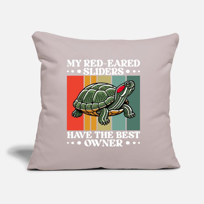 Turtle Red-eared Turtle Sofa pillow with filling 45cm x 45cm