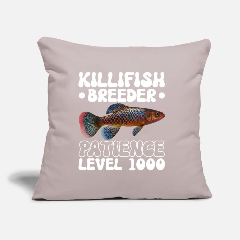Killifish Quarium Fish Coussin et housse de 45 x 45 cm