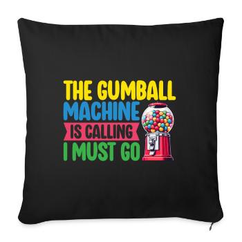Machine à chewing-gum Machine à chewing-gum - Coussin et housse de 45 x 45 cm - noir - Devant