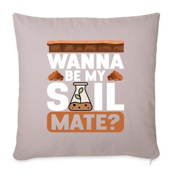 Bodenwissenschaftler Science du sol - Coussin et housse de 45 x 45 cm - taupe clair - Devant