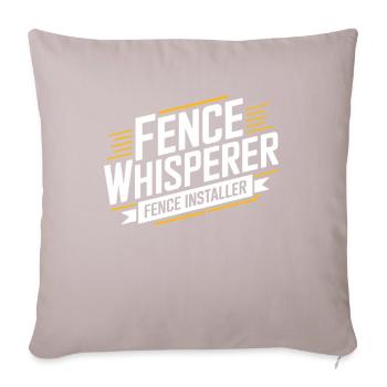 Zauninstallateur Zaunbauer Fence Installer - Sofakissen mit Füllung 45 x 45 cm - helles Taupe - Vorne