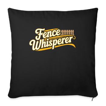 Zauninstallateur Zaunbauer Fence Installer - Sofakissen mit Füllung 45 x 45 cm - Schwarz - Vorne