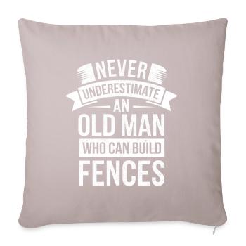 Zauninstallateur Zaunbauer Fence Installer - Sofakissen mit Füllung 45 x 45 cm - helles Taupe - Vorne