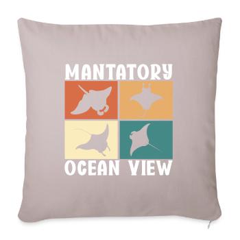 Manta Rays Great Manta Sea Creatures - Sofa pillow with filling 45cm x 45cm - light taupe - Front