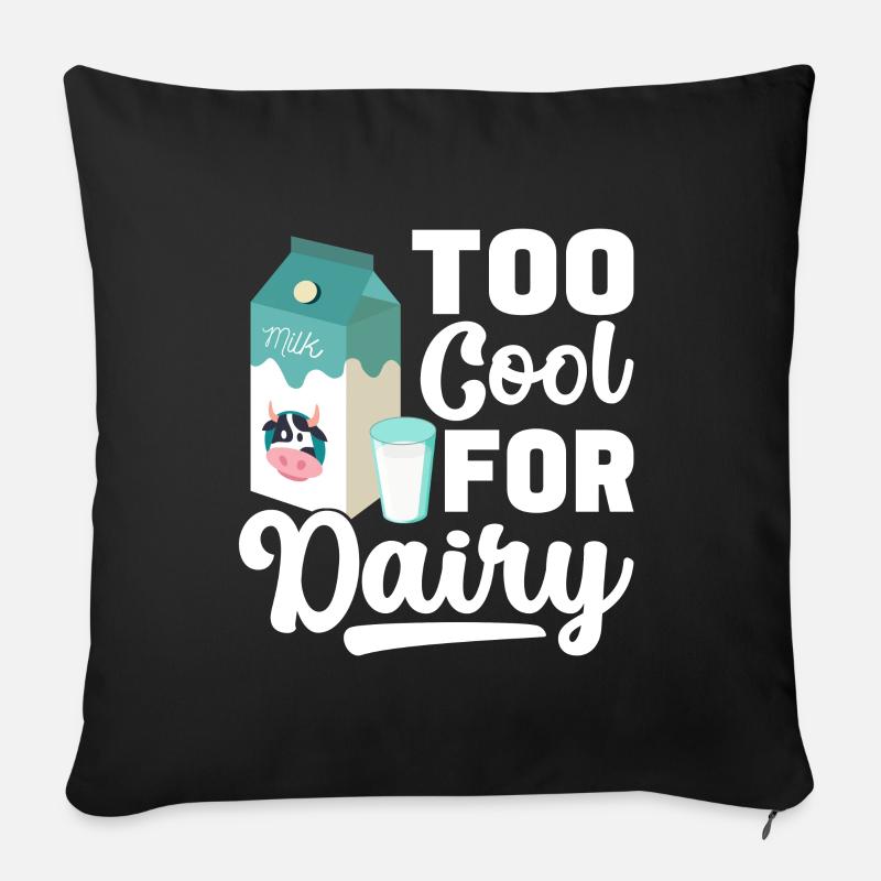 Lactose intolerance Lactose intolerant - Sofa pillow with filling 45cm x 45cm - black