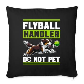 Flyball Sports canins - Coussin et housse de 45 x 45 cm - noir - Devant