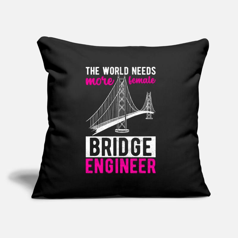 Bridge Engineer Bridge Construction Sofa pillow with filling 45cm x 45cm