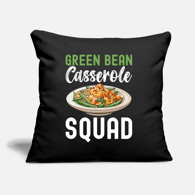 Casserole de haricots verts Coussin et housse de 45 x 45 cm