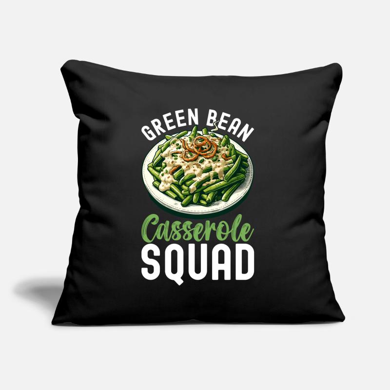 Casserole de haricots verts Coussin et housse de 45 x 45 cm