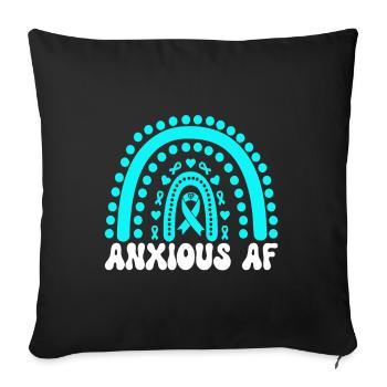 Trouble anxieux Trouble anxieux - Coussin et housse de 45 x 45 cm - noir - Devant