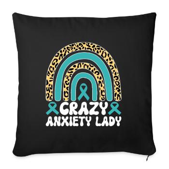 Trouble anxieux Trouble anxieux - Coussin et housse de 45 x 45 cm - noir - Devant
