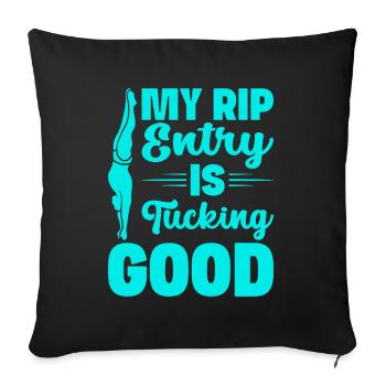 Diving diving board - Sofa pillow with filling 45cm x 45cm - black - Front