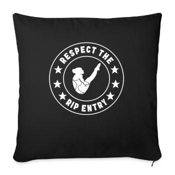 Diving diving board - Sofa pillow with filling 45cm x 45cm - black - Front